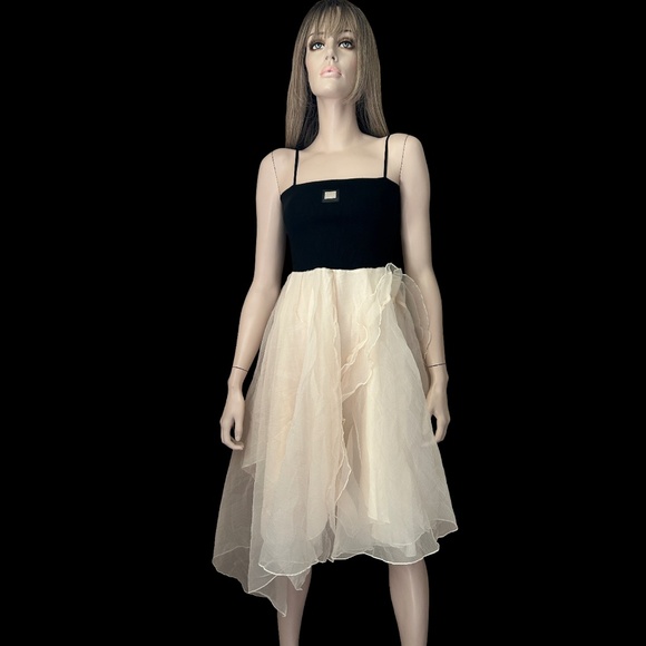 Fofopop Yuefa Fit & Flare Cocktail Dress Organza Party Special Occasion Ruffles - Picture 3 of 14